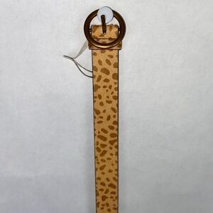 NWOT Urban Outfitters Animal Print Calf Hair 1” Wide Belt Medium NEW